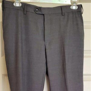 PAL Zileri Men's Charcoal Dress Tailored Dress Pants (34 x 32) EU Size 50